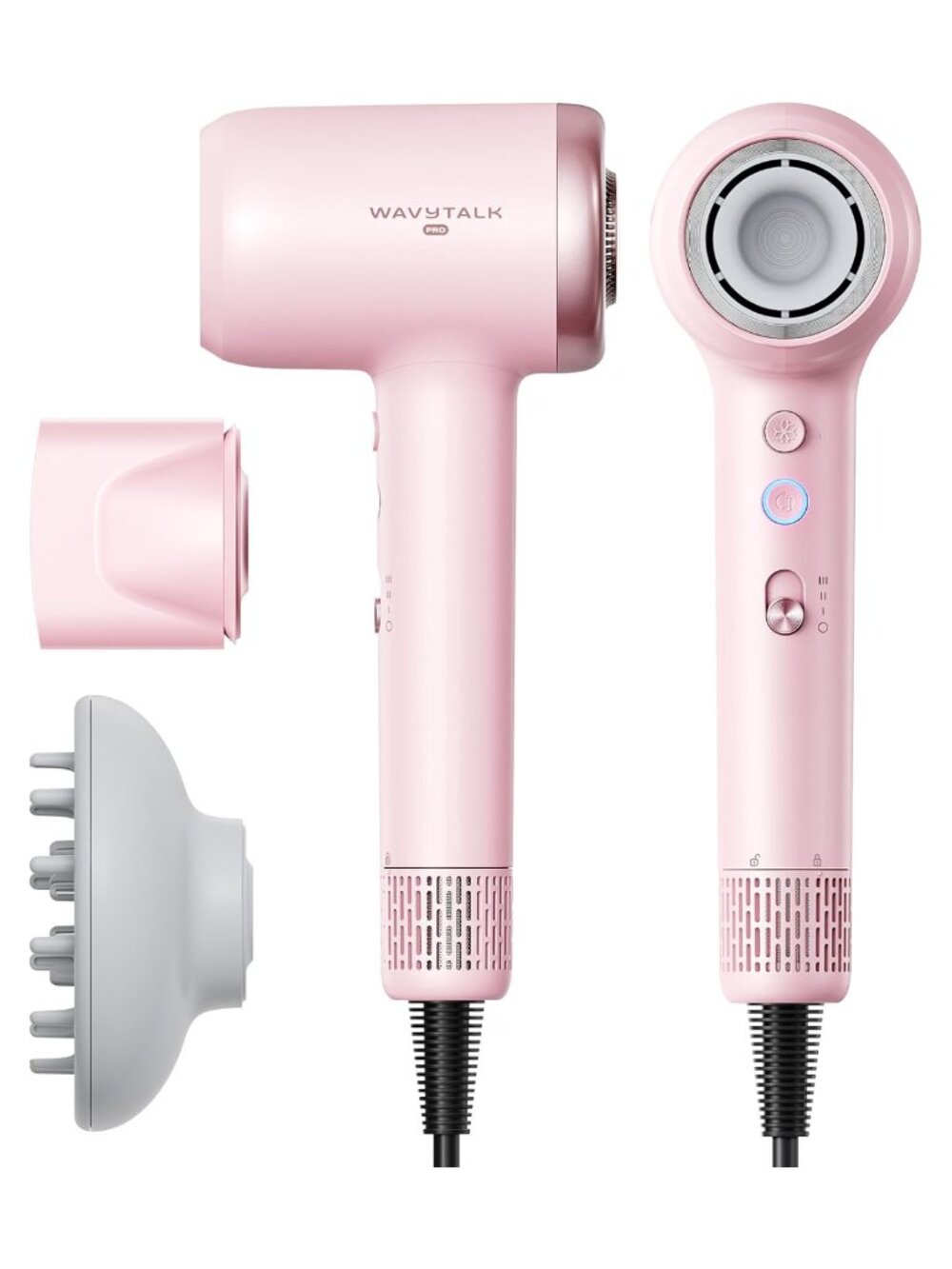 Fast Drying Hair Dryer with Diffuser & Concentrator, 12 Settings, Ionic
